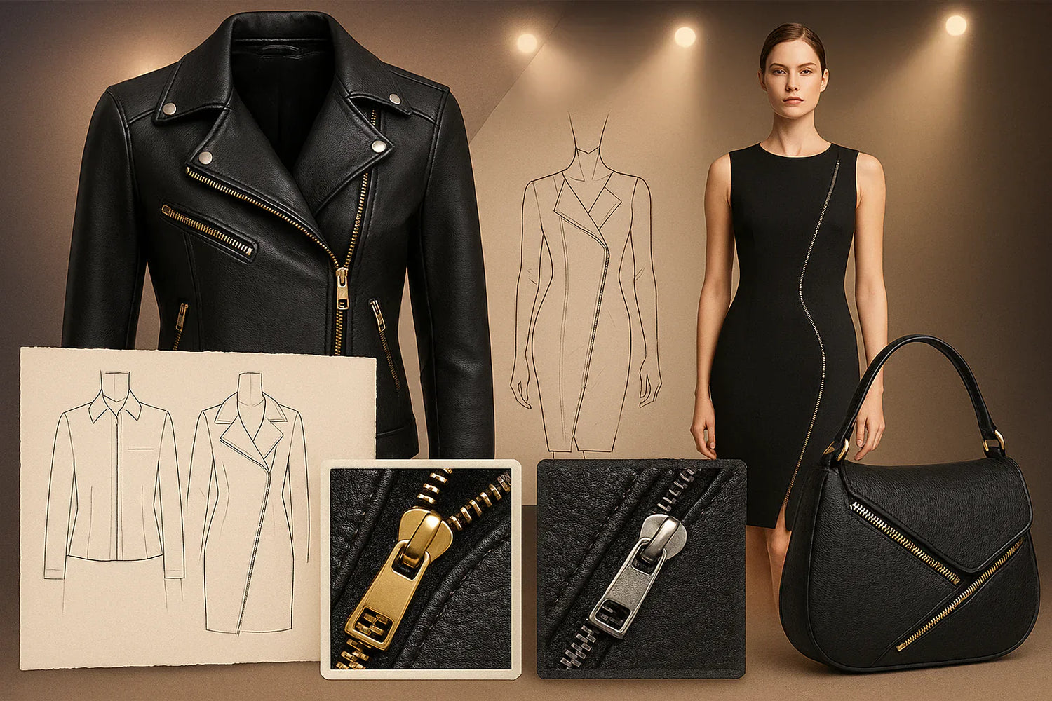 Stylish women’s leather jacket with floral prints, blending edgy leather with delicate floral patterns.