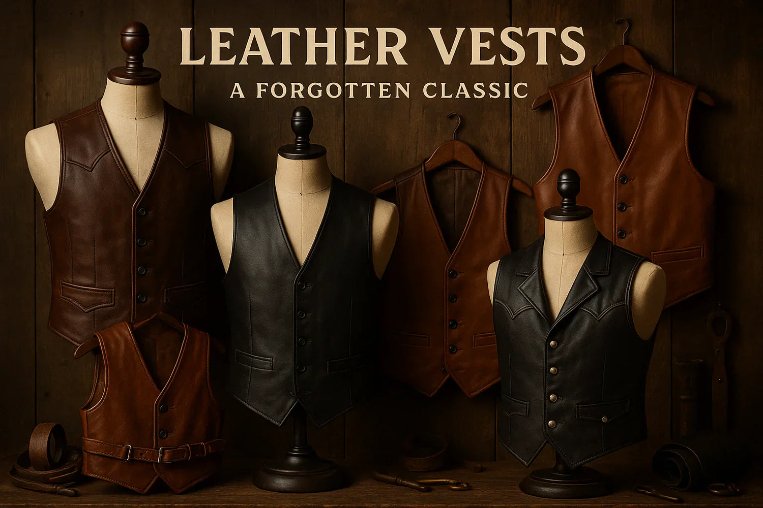 A woman wearing a black leather vest layered over a white shirt, styled with jeans for a chic casual look.
