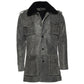 Grey Ryder Fur Collar Leather Coat