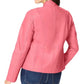 Women's Pink Zip Front Leather Jacket-Women Leather Jacket-Premium Leather Street