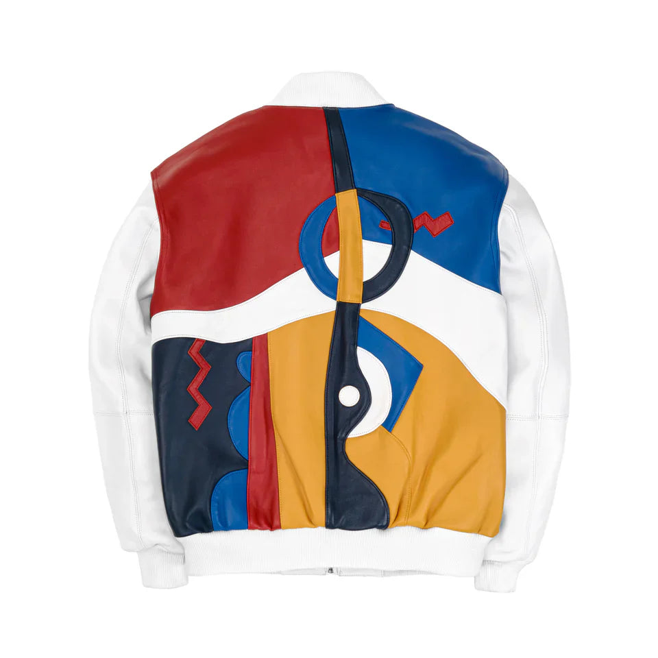 Picasso Plush Leather Jacket – White
