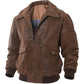 Men's Air Force Flight Bomber Leather Jacket-Men's Bomber Jacket-Premium Leather Street