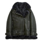 Women's Notch Faux Shearling Moto Leather Jacket-Women Shearling Jacket-Premium Leather Street
