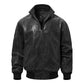 Men's Casual Bomber Real Leather Jacket-Men's Bomber Jacket-Premium Leather Street