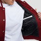 Cardinal Red Wool Body & Bright White Leather Sleeves Varsity Jacket