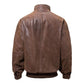 Men's Casual Bomber Real Leather Jacket-Men's Bomber Jacket-Premium Leather Street