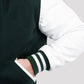 Dartmouth Green Wool Body & Bright White Sleeves Varsity Jacket