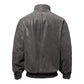 Men's Casual Bomber Real Leather Jacket-Men's Bomber Jacket-Premium Leather Street