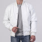 All White Leather Varsity Jacket
