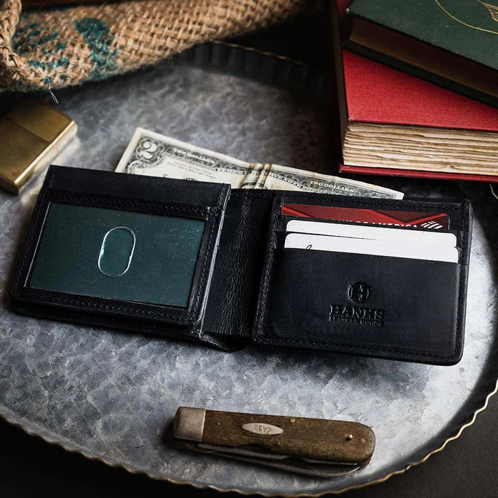 Huron Leather Premium Bifold Wallet