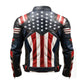 Men's American Flag Zipper Leather Jacket-Men's Biker Jackets-Premium Leather Street