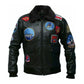 Top Gun Brown Faux Shearling Maverick Bomber Jacket-Men Shearling Jacket-Premium Leather Street
