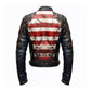Men's USA Flag Casual Motorcycle Leather Jacket-Men's Biker Jackets-Premium Leather Street