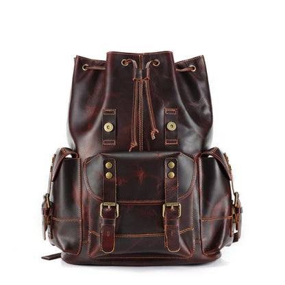 The Wax Leather Backpack-Leather backpacks-Premium Leather Street