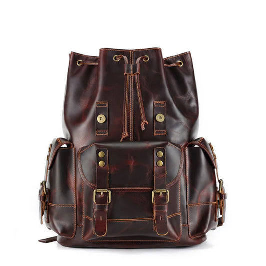 The Wax Leather Backpack-Leather backpacks-Premium Leather Street