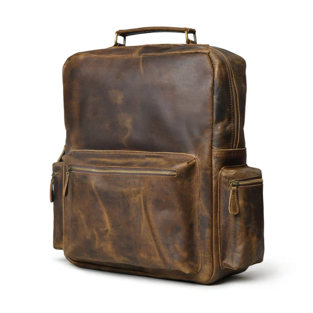 Barclay Buffalo Leather Backpack-Leather backpacks-Premium Leather Street
