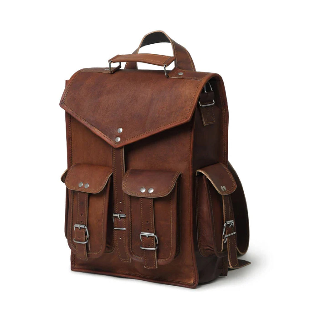Pre-Historic Convertible Leather Backpack-Leather backpacks-Premium Leather Street