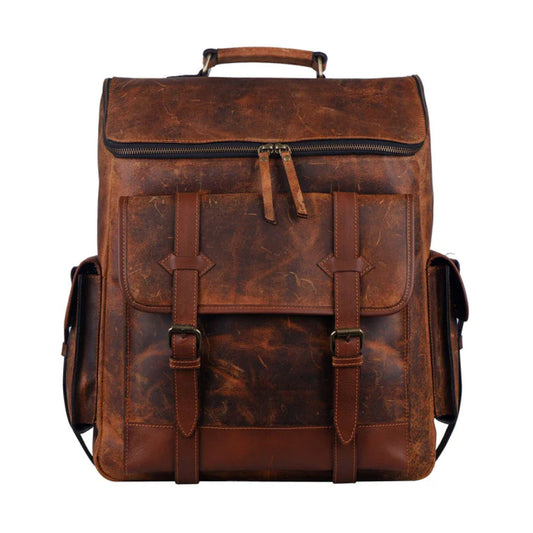 The Solar Flare Leather Backpack-Leather backpacks-Premium Leather Street
