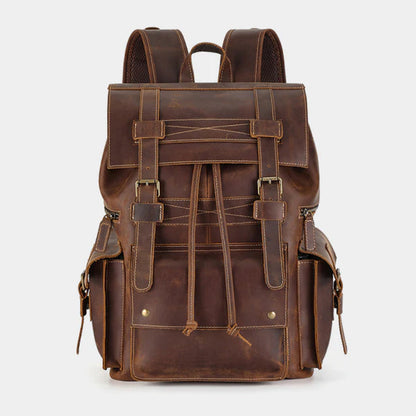 The Drawstring Leather Backpack-Leather backpacks-Premium Leather Street