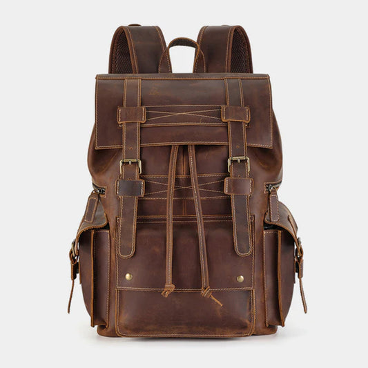 The Drawstring Leather Backpack-Leather backpacks-Premium Leather Street