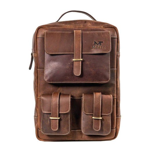 MaheTri Portland Leather Backpack-Leather backpacks-Premium Leather Street