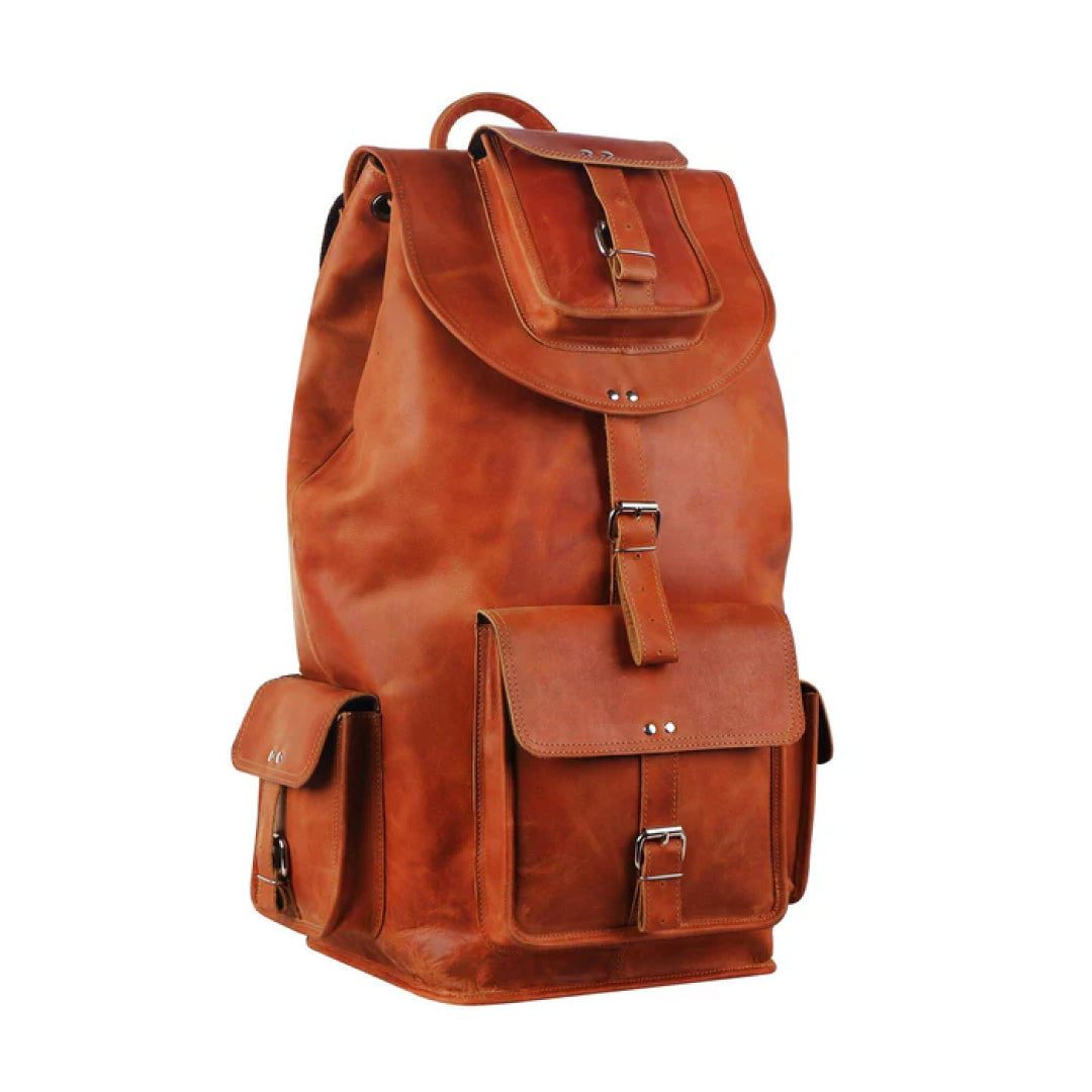 Kingston Tanned Leather Backpack-Leather backpacks-Premium Leather Street