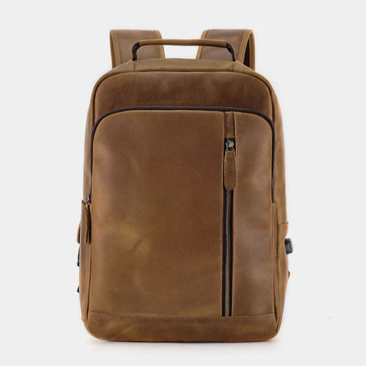 The Square Leather Backpack-Leather backpacks-Premium Leather Street