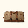 Dakota Field Khaki Waxed Canvas Duffle Bag-Leather Duffle bags-Premium Leather Street