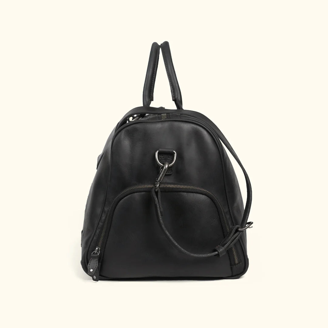 The Black Jefferson Leather Duffle Bag-Leather Duffle bags-Premium Leather Street