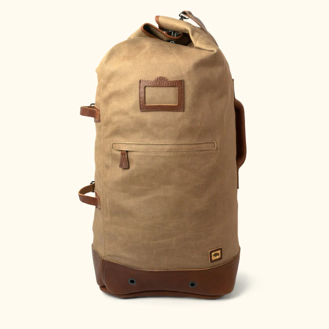 Dakota Waxed Canvas Duffle Bag-Leather Duffle bags-Premium Leather Street