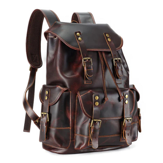 The Wax Leather Backpack-Leather backpacks-Premium Leather Street