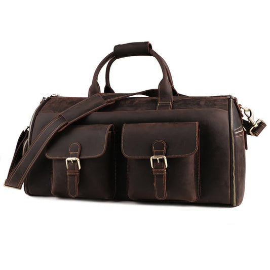 The Smart Leather Duffle Bag-Leather Duffle bags-Premium Leather Street