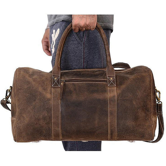 The Coarse Leather Duffle Bag-Leather Duffle bags-Premium Leather Street