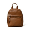 Tan Multi Pocket Women's Leather Backpack-Leather backpacks-Premium Leather Street