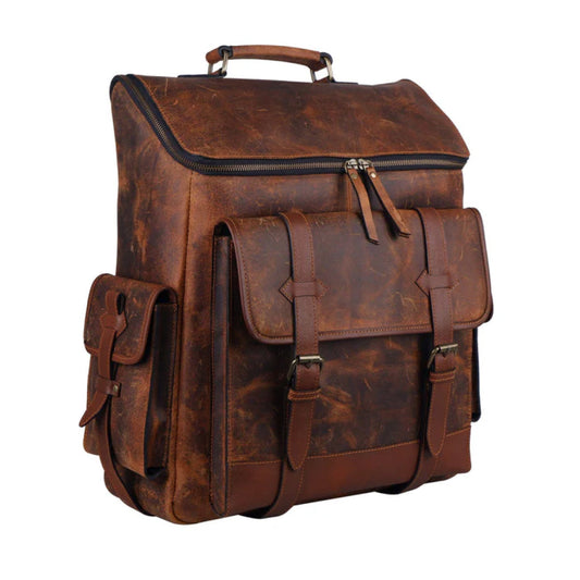 The Solar Flare Leather Backpack-Leather backpacks-Premium Leather Street