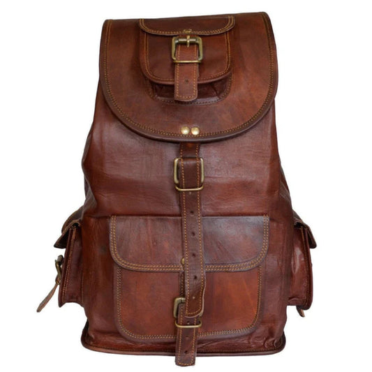 The Outdoor Hiking Leather Backpack-Leather backpacks-Premium Leather Street