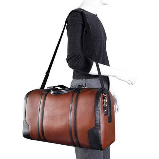 The Two Tone Leather Duffle Bag-Leather Duffle bags-Premium Leather Street