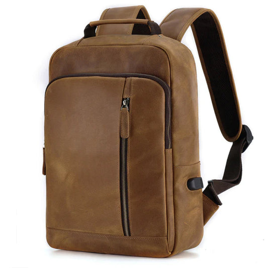 The Square Leather Backpack-Leather backpacks-Premium Leather Street