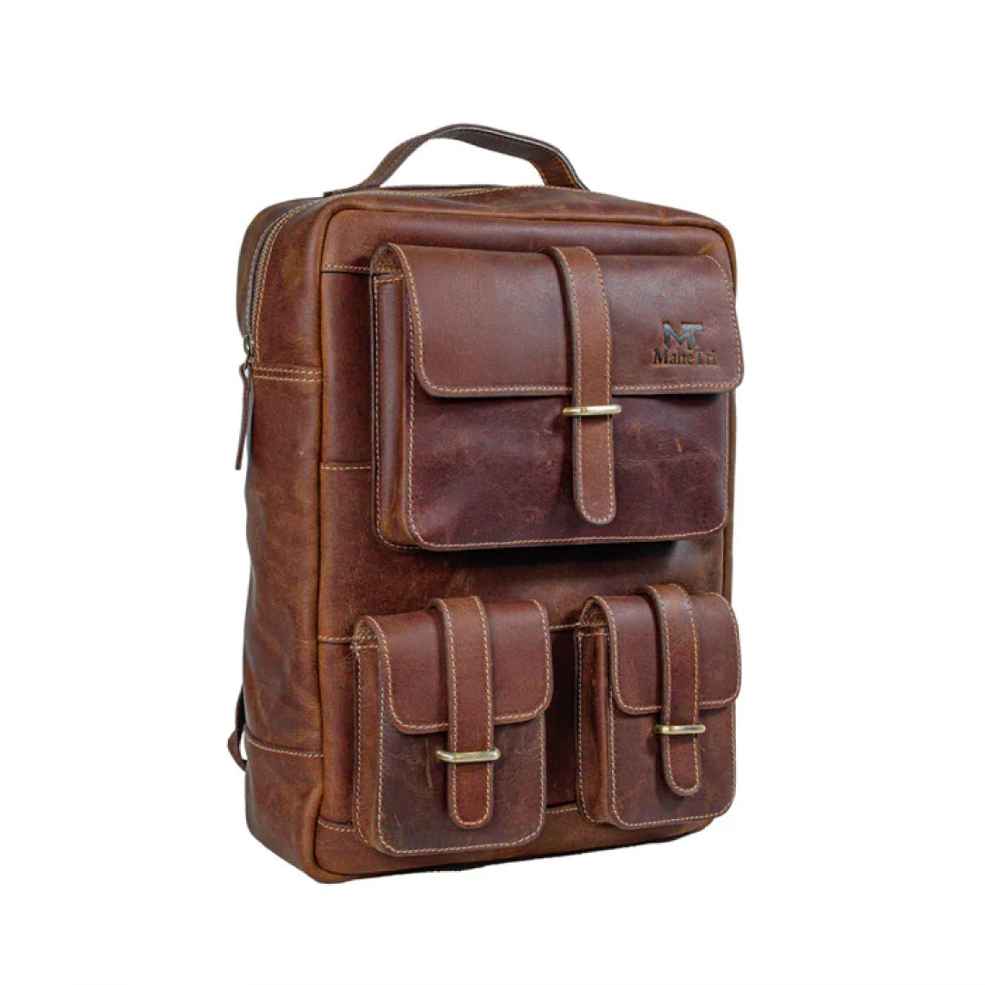 MaheTri Portland Leather Backpack-Leather backpacks-Premium Leather Street