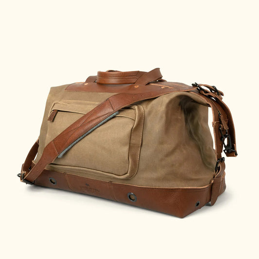 Dakota Waxed Canvas Oversized Duffle Bag-Leather Duffle bags-Premium Leather Street