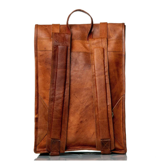 The Hoffman Roll Top Leather Backpack-Leather backpacks-Premium Leather Street