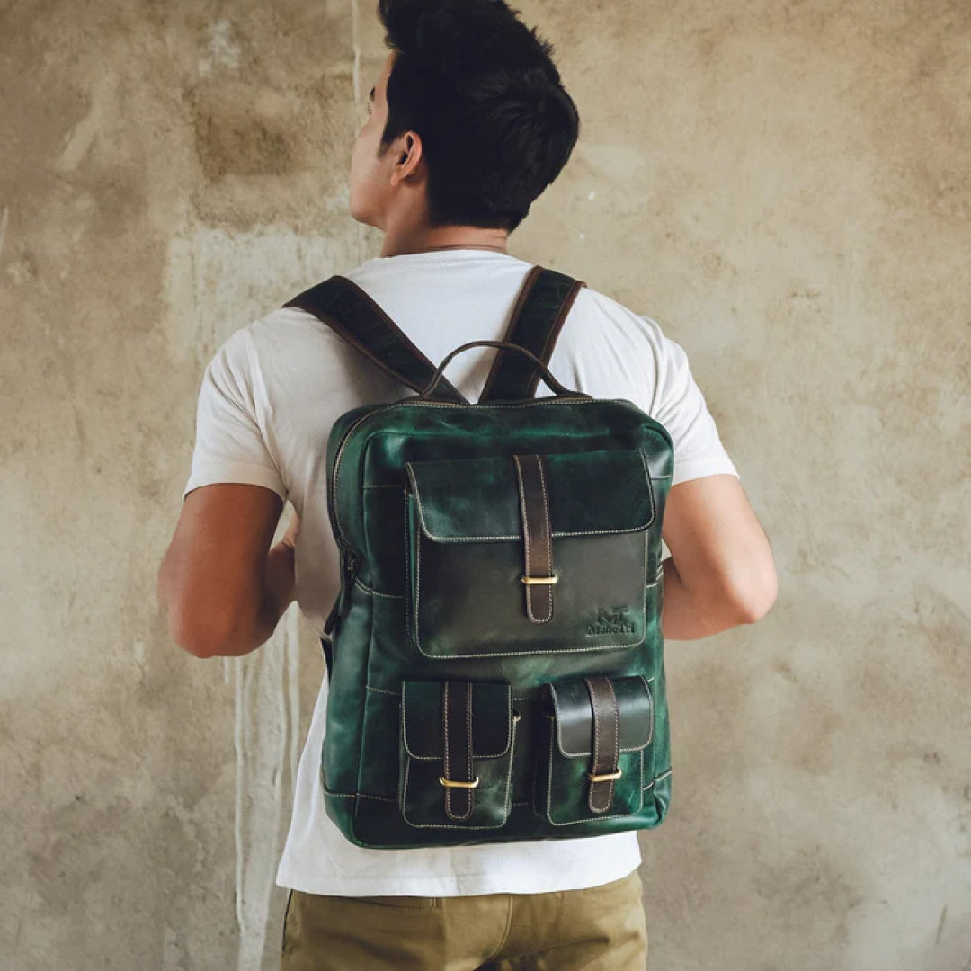 The Greenfield Leather Backpack-Leather backpacks-Premium Leather Street