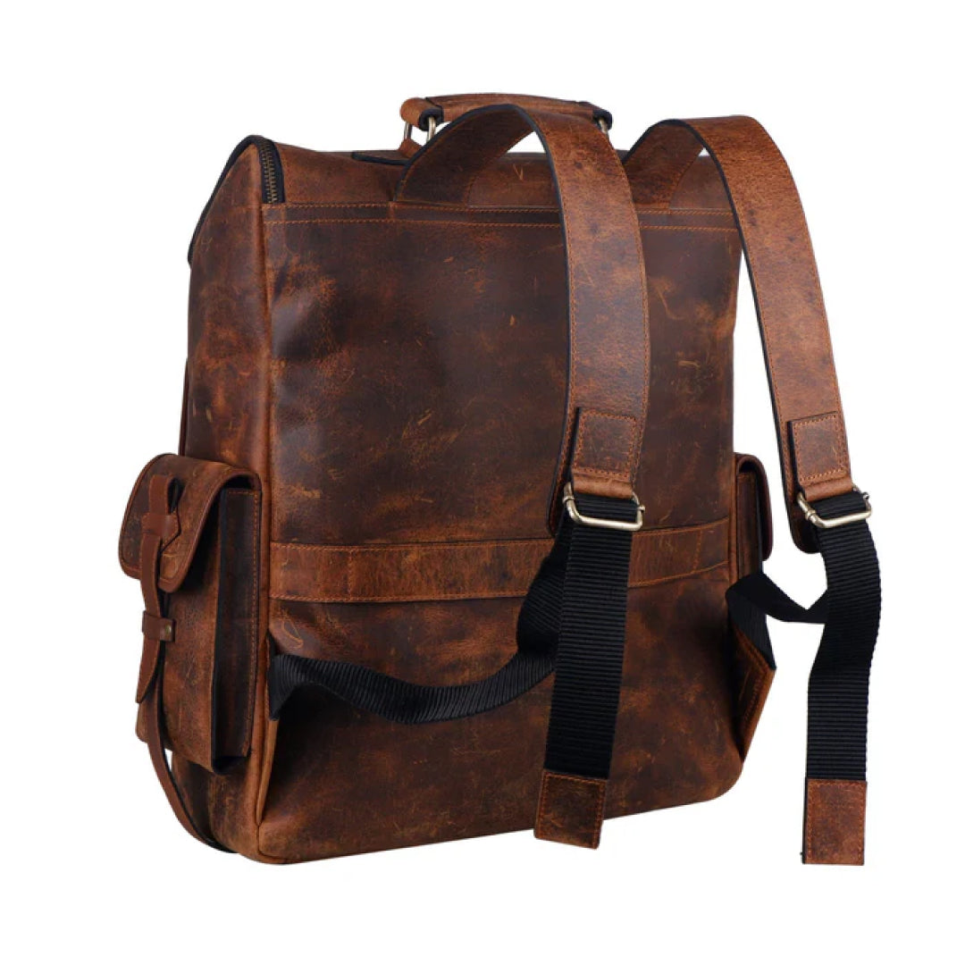 The Solar Flare Leather Backpack-Leather backpacks-Premium Leather Street