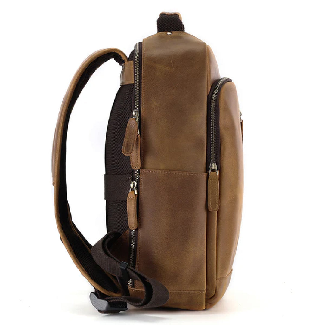 The Square Leather Backpack-Leather backpacks-Premium Leather Street