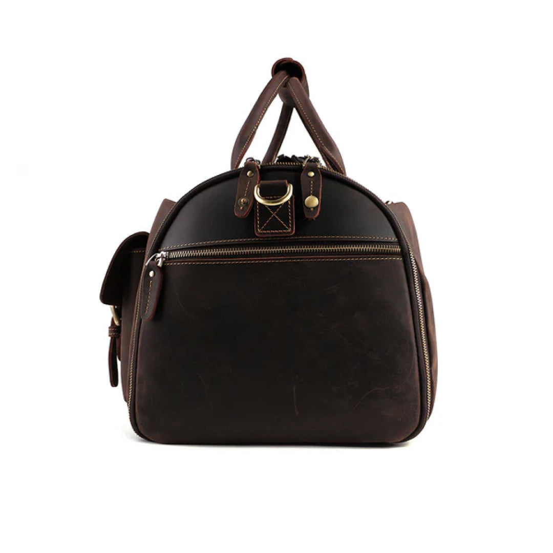 The Smart Leather Duffle Bag-Leather Duffle bags-Premium Leather Street