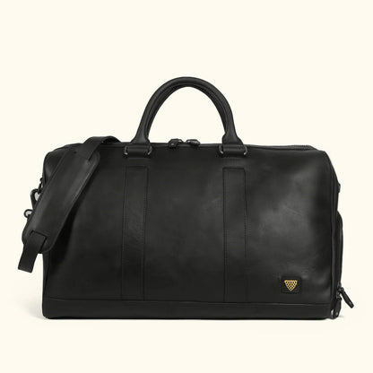 The Black Jefferson Leather Duffle Bag-Leather Duffle bags-Premium Leather Street