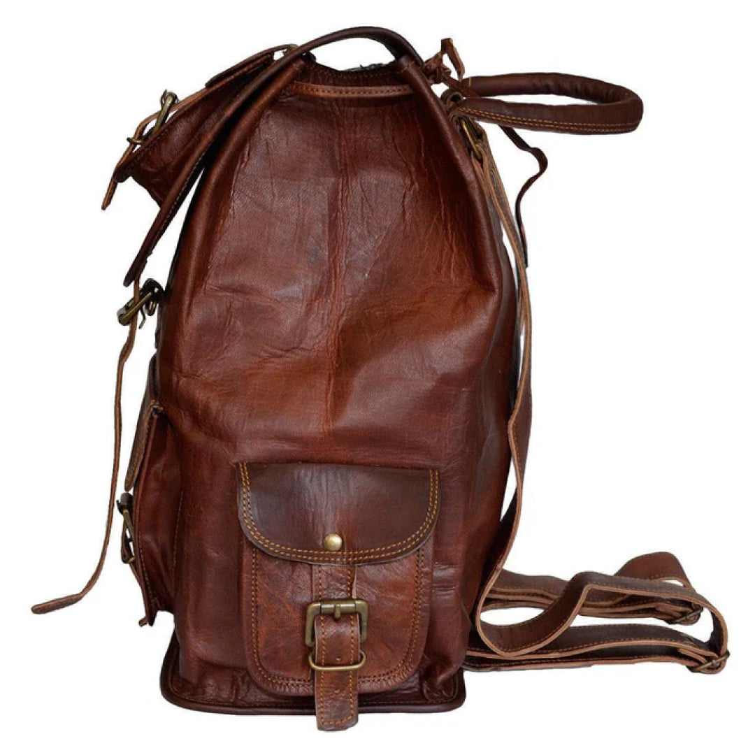 The Outdoor Hiking Leather Backpack-Leather backpacks-Premium Leather Street