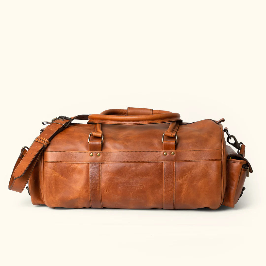 The Light Brown Roosevelt Leather Duffle Bag-Leather Duffle bags-Premium Leather Street