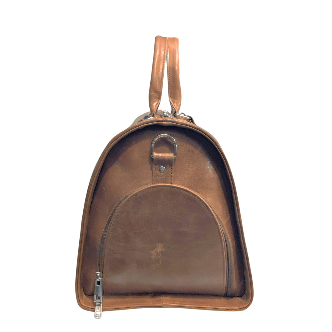 Compartment Weekender Duffle Bag-Leather Duffle bags-Premium Leather Street