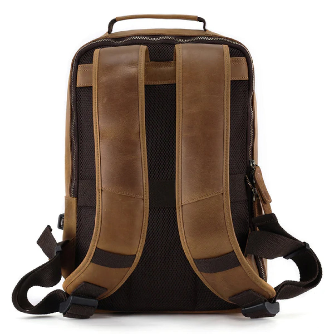 The Square Leather Backpack-Leather backpacks-Premium Leather Street